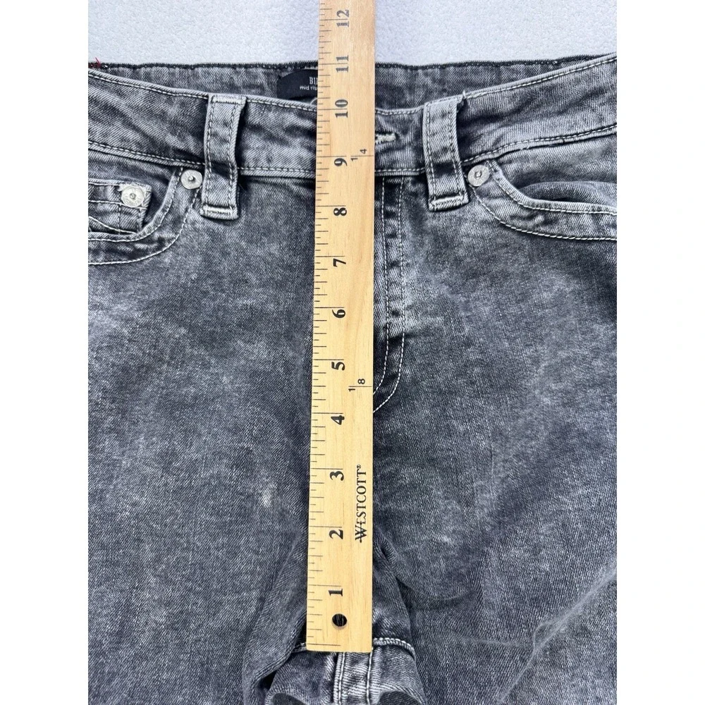True Religion Jeans Men 31x34 Black Billie Mid Rise Straight Stone Wash‎ Denim